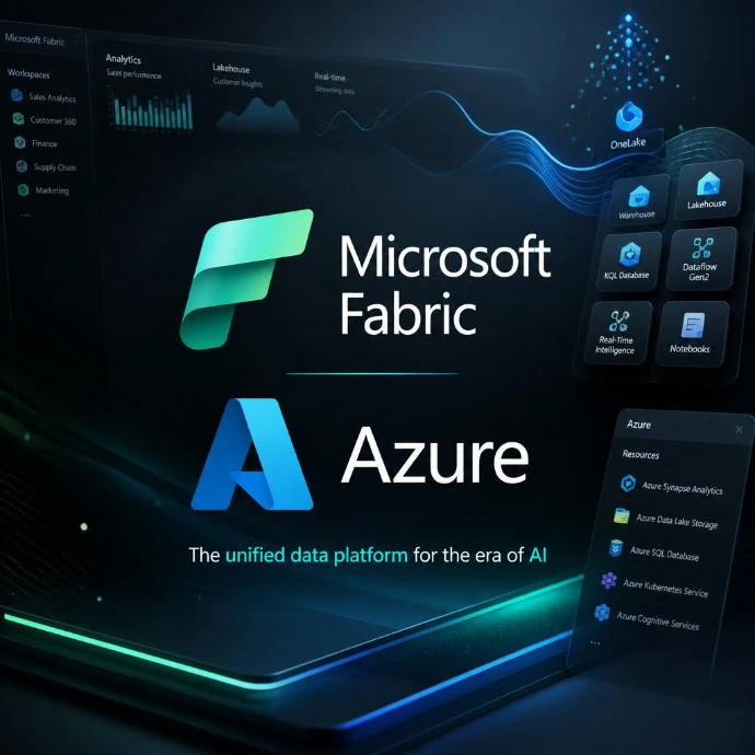 Microsoft Fabric Microsoft Fabric Azure pour la gestion unifiée des données, l'analytique et la Business Intelligence.