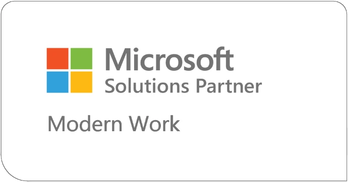Badge Partenaire de solutions Microsoft Modern Work et Microsoft 365 MT Nexus Casablanca Maroc