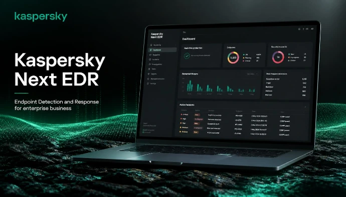 Interface de détection et réponse sur les endpoints (EDR) Kaspersky Next EDR pour la protection contre les ransomwares en entreprise au Maroc.